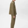 Gerade geschnittene Plisseehose aus Baumwolle und Lyocell
