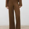 Gerade geschnittene Strickhose Gerade geschnittene Strickhose