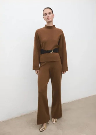 Gerade geschnittene Strickhose