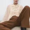Gerade geschnittene Strickhose Gerade geschnittene Strickhose