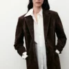 Gerader Blazer aus Wildleder Gerader Blazer aus Wildleder