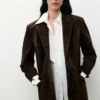 Gerader Blazer aus Wildleder Gerader Blazer aus Wildleder