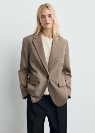 Gerader Blazer mit Pattentaschen