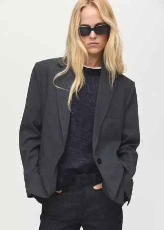 Gerader Blazer mit Pattentaschen