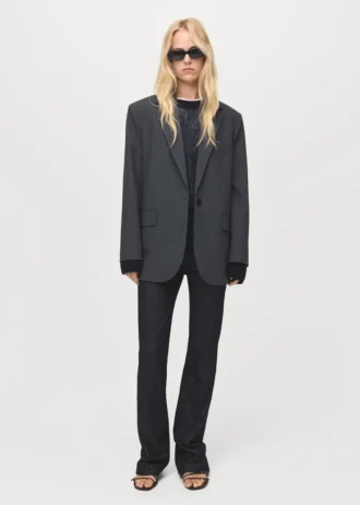 Gerader Blazer mit Pattentaschen