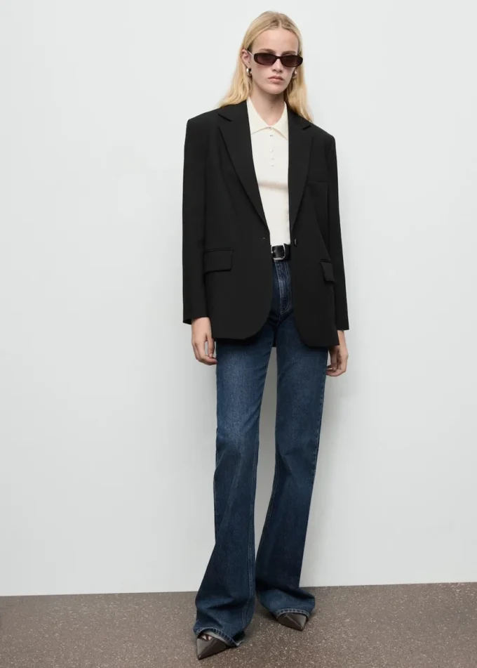 Gerader Blazer mit Pattentaschen Gerader Blazer mit Pattentaschen