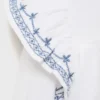 Geraffte, bestickte Bluse Geraffte, bestickte Bluse