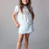 Geraffte gestreifte Bluse Geraffte gestreifte Bluse