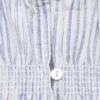 Geraffte gestreifte Bluse Geraffte gestreifte Bluse