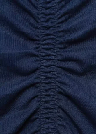 Gerafftes Baumwoll-T-Shirt