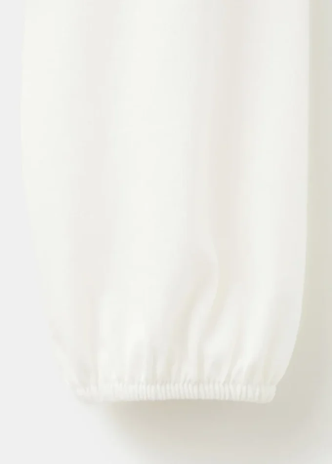 Gerafftes Baumwoll-T-Shirt Gerafftes Baumwoll-T-Shirt
