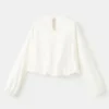 Gerafftes Baumwoll-T-Shirt Gerafftes Baumwoll-T-Shirt