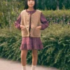 Gerafftes Blumenkleid