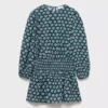 Gerafftes Blumenkleid