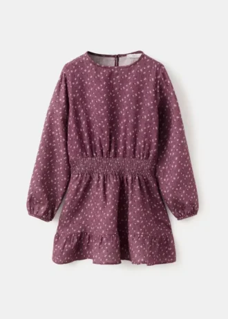 Gerafftes Blumenkleid