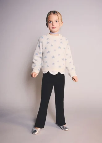 Gerippte, ausgestellte Leggings