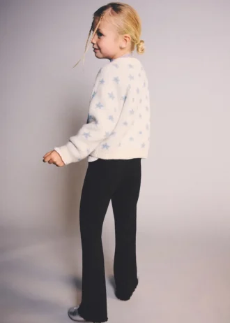 Gerippte, ausgestellte Leggings