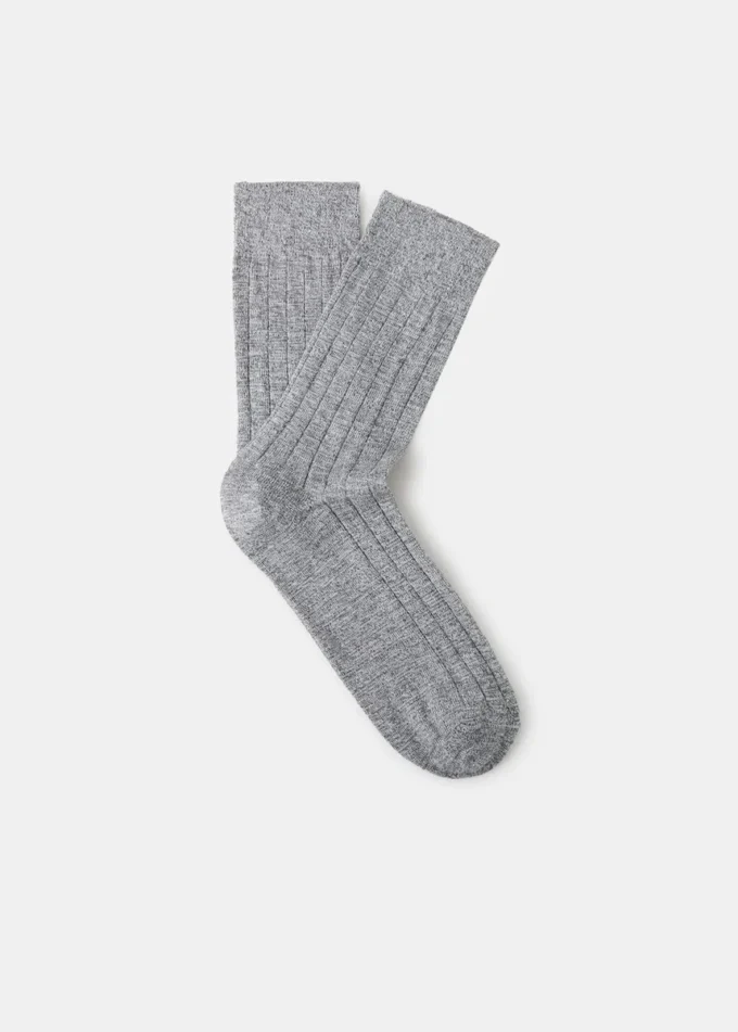 Gerippte Baumwollsocken Gerippte Baumwollsocken