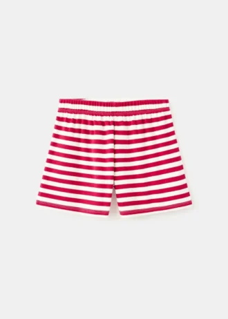 Gerippte gestreifte Shorts