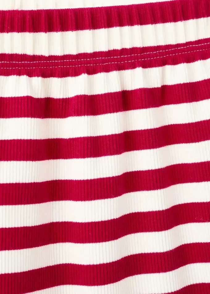 Gerippte gestreifte Shorts