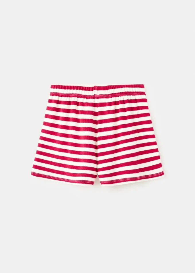 Gerippte gestreifte Shorts