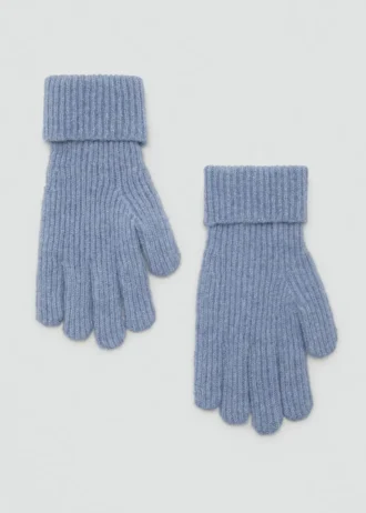 Gerippte Lurex-Handschuhe