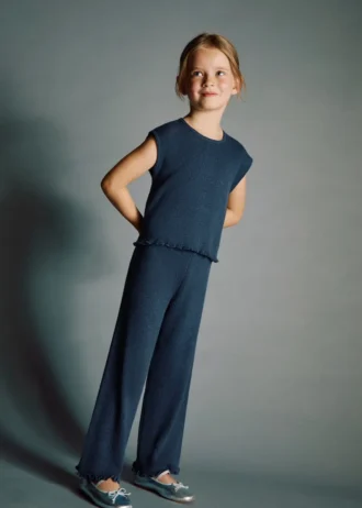 Gerippte Strickhose