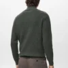 Gerippte Strickjacke mit Reißverschluss