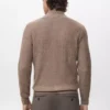 Gerippte Strickjacke mit Reißverschluss