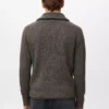 Gerippte Strickjacke mit Reißverschluss