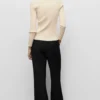 Gerippte Strickjacke mit Reverskragen Gerippte Strickjacke mit Reverskragen