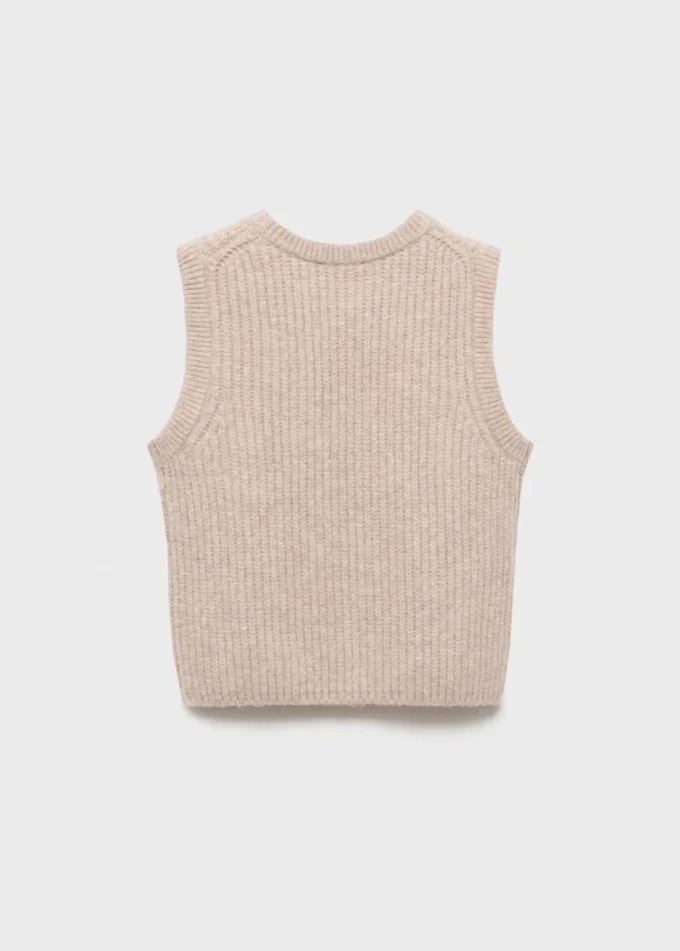 Gerippte Strickweste Gerippte Strickweste