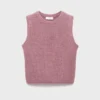 Gerippte Strickweste Gerippte Strickweste