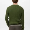Gerippter Pullover aus Wollmischung