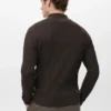 Gerippter Pullover mit Reißverschluss am Hals