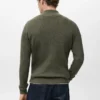 Gerippter Pullover mit Reißverschluss am Hals