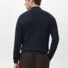 Gerippter Pullover mit Reißverschluss am Hals