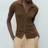Gerippter Pullover mit Rollkragen