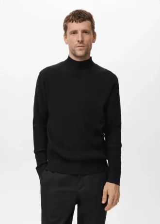 Gerippter Rollkragenpullover