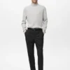 Gerippter Rollkragenpullover