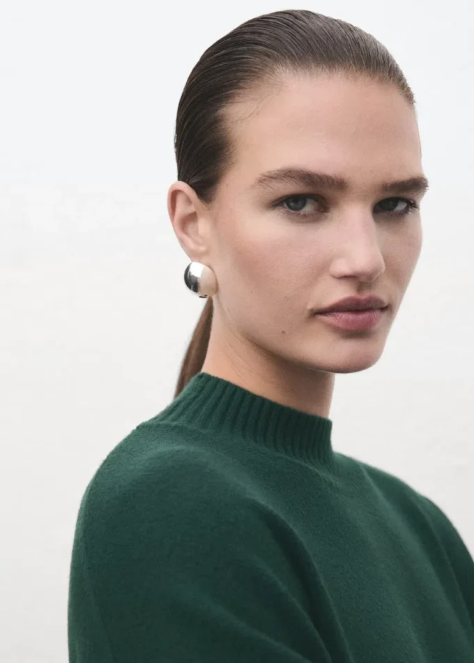 Gerippter Rollkragenpullover