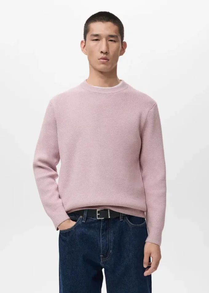 Gerippter Strickpullover