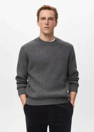 Gerippter Strickpullover