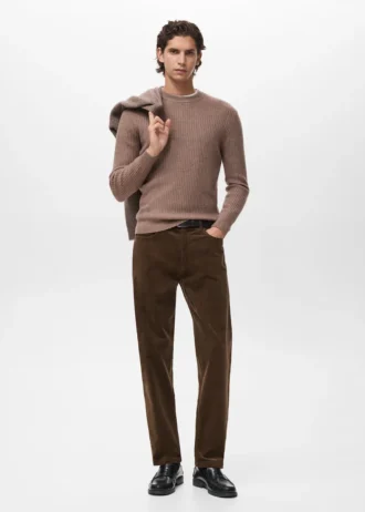 Gerippter Strickpullover