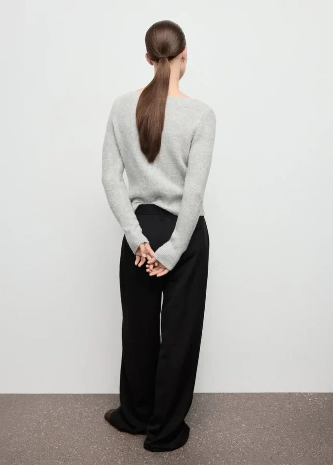 Gerippter Strickpullover