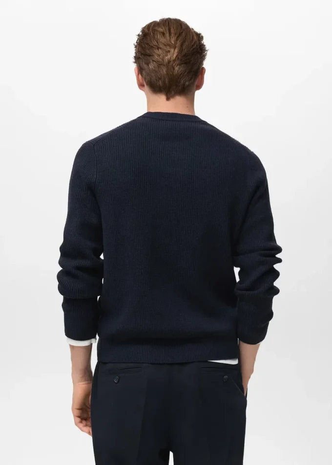 Gerippter Strickpullover