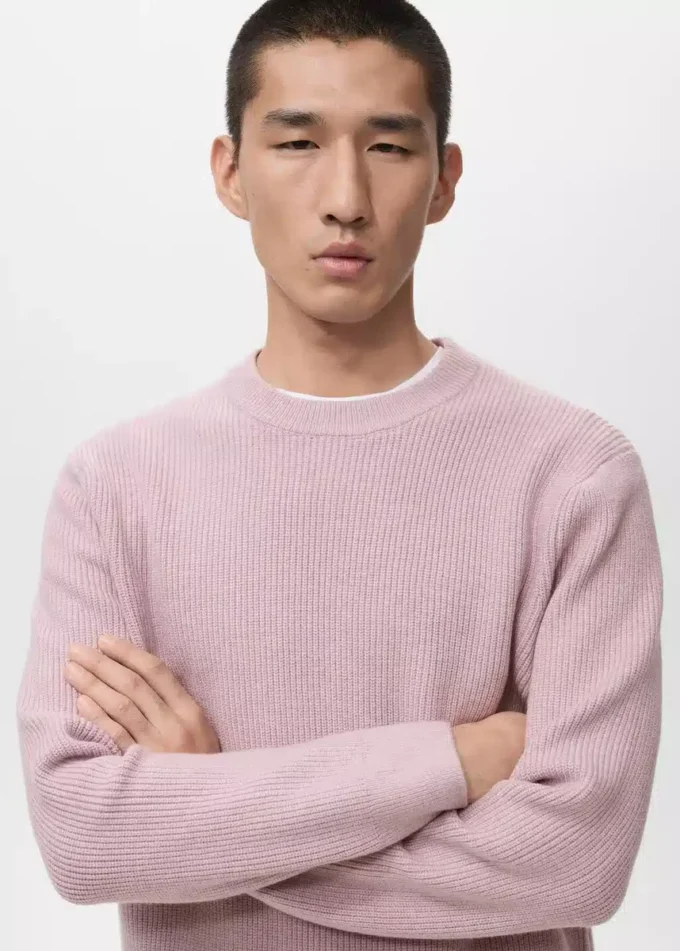 Gerippter Strickpullover