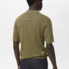 Geripptes Strick-Poloshirt Geripptes Strick-Poloshirt