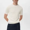 Geripptes Strick-T-Shirt Geripptes Strick-T-Shirt
