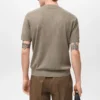 Geripptes Strick-T-Shirt Geripptes Strick-T-Shirt